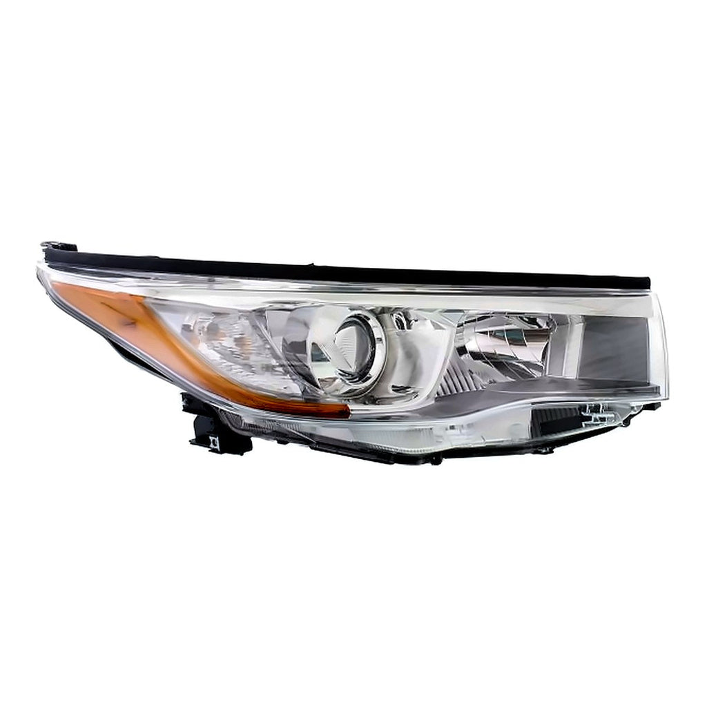 2014-2016 Toyota Highlander Passenger Side Head Lamp, to2503225. Front view.