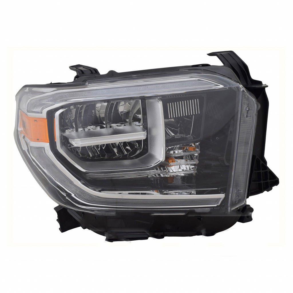 2018-2021 Toyota Tundra Head Lamp Passenger Side Led Drl Without Smoked Lens , TO2503262. Professional-grade auto body part.