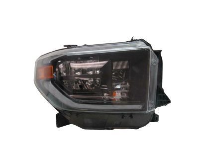 2019-2021 Toyota Tundra Head Lamp Passenger Side Black Trim With Led Drl , TO2503281. Durable and impact-resistant.