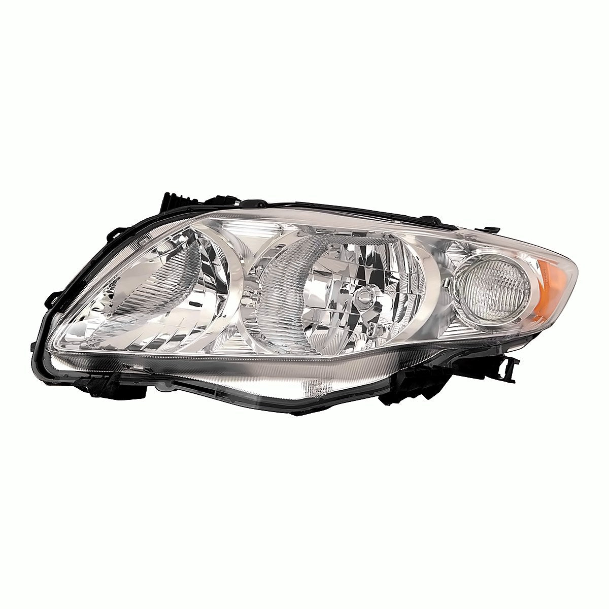 2009-2010 Toyota Corolla Sedan Driver Side Head Lamp, to2518116. Front view.