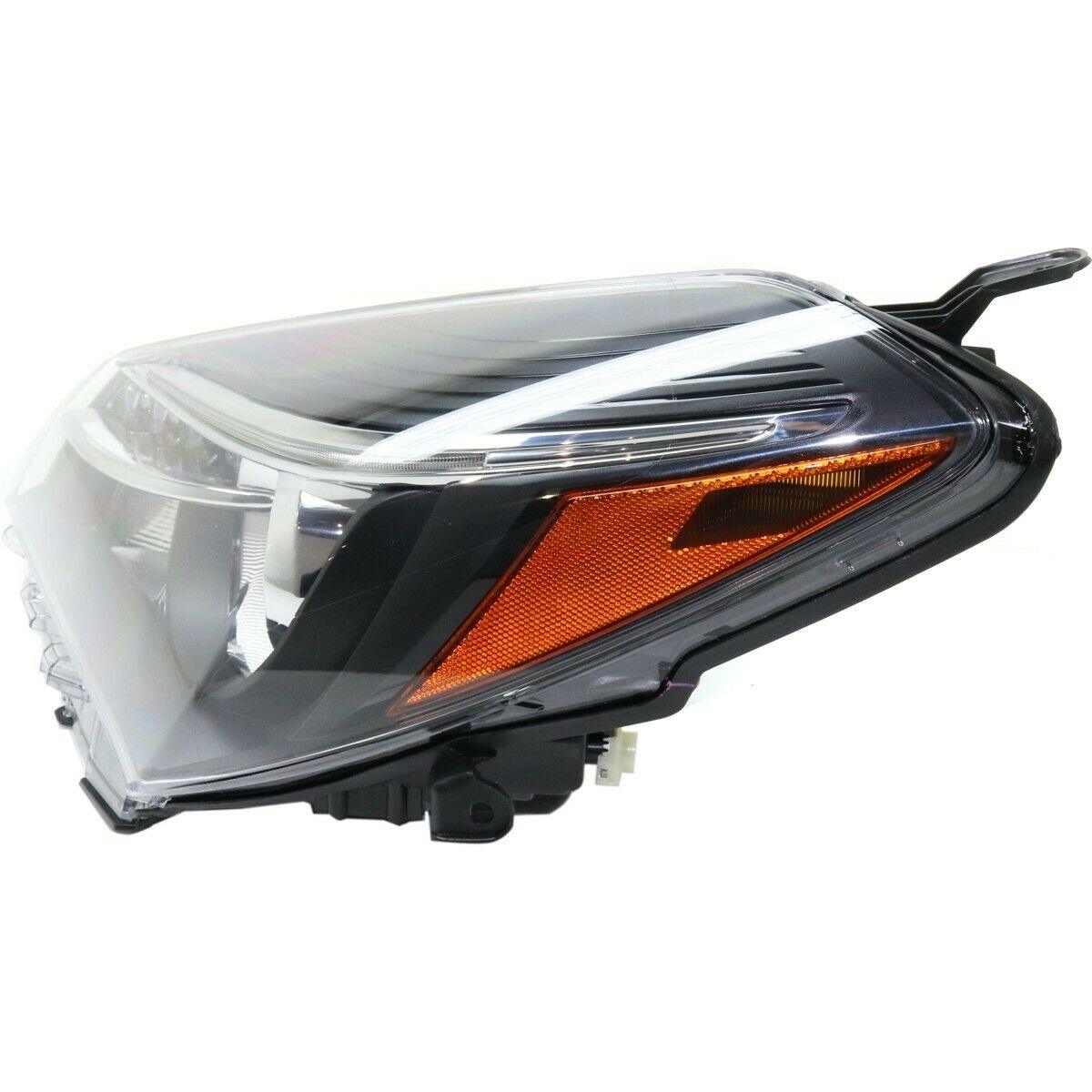 2015-2017 Toyota Yaris Hatchback Head Lamp Driver Side Halogen With Led Drl Se Model , TO2518151. Side view of the replacement part.