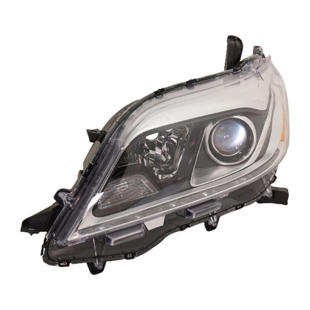 2015-2020 Toyota Sienna Head Lamp Driver Side Hid Chrome Bezel , TO2518154. Designed for OEM alignment.
