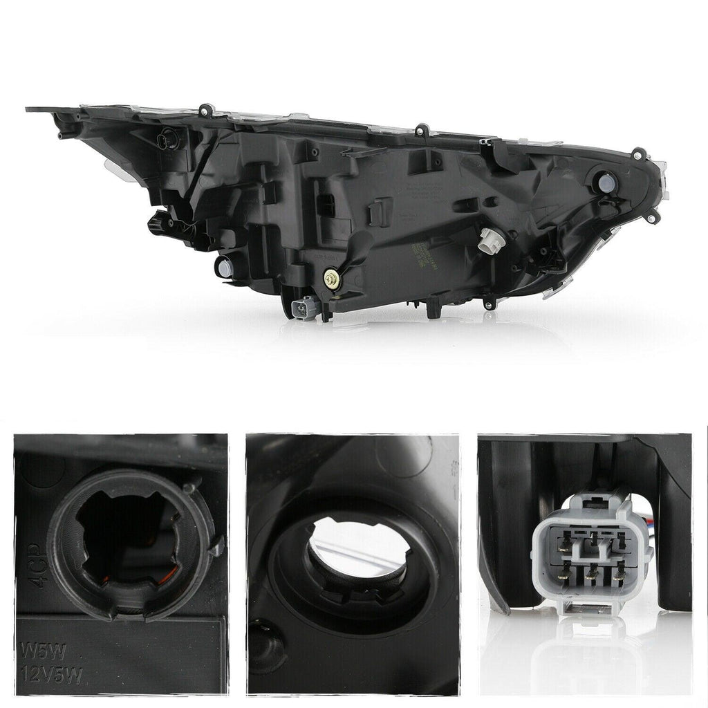 2019-2022 Toyota Rav4 Head Lamp Driver Side Led With Chrome Housing , TO2518201. Angle view for visual reference.