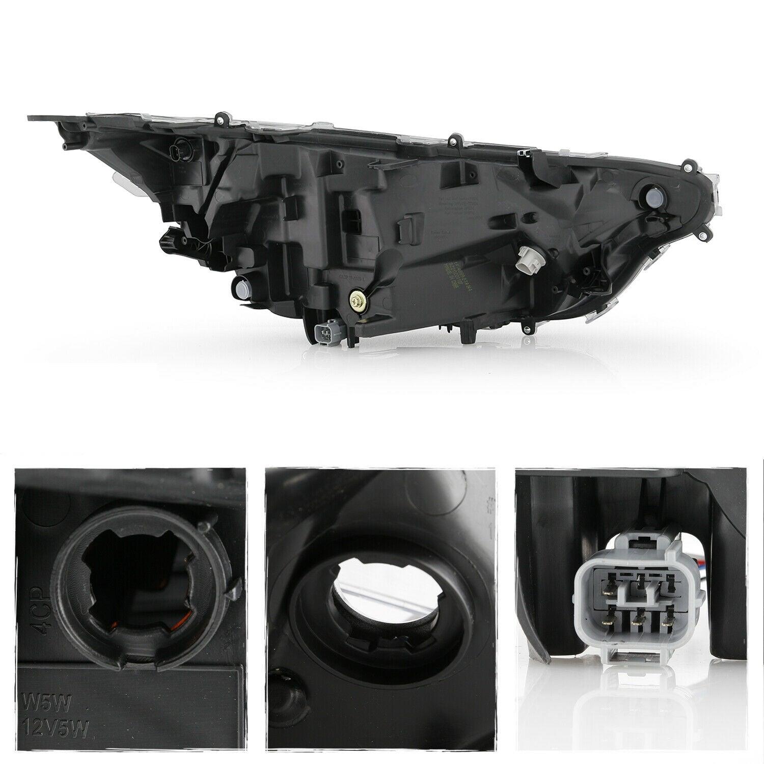 2019-2022 Toyota Rav4 Head Lamp Driver Side Led With Chrome Housing , TO2518201. Angle view for visual reference.