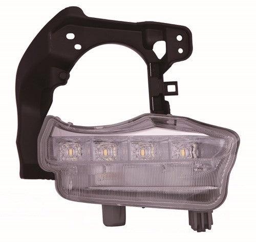 2014-2016 Toyota Highlander Hybrid Daytime Running Lamp Passenger Side On Bumper , TO2563100. Installed view for reference.