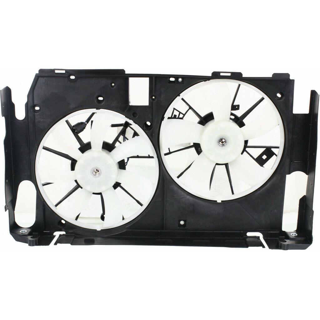 2009-2012 Toyota Rav4 Cooling Fan Assembly 3.5L Without Tow , TO3115150. Installed view for reference.