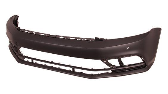 2015-2018 Volkswagen Jetta Front Bumper Primed With Sensor Without Washer , VW1000221. Angle view for visual reference.