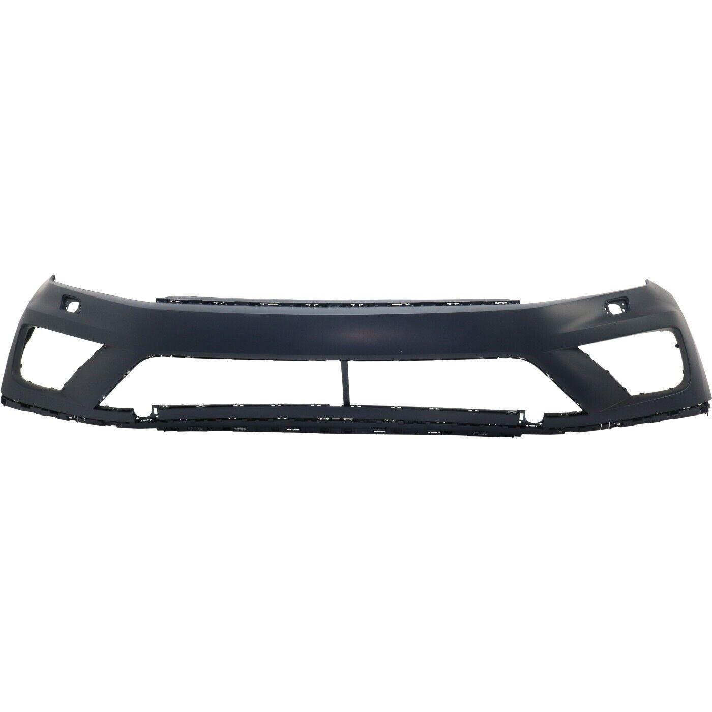 2015-2017 Volkswagen Touareg Front Bumper Primed With Washer Without Sensor , VW1000231. OEM-style replacement.