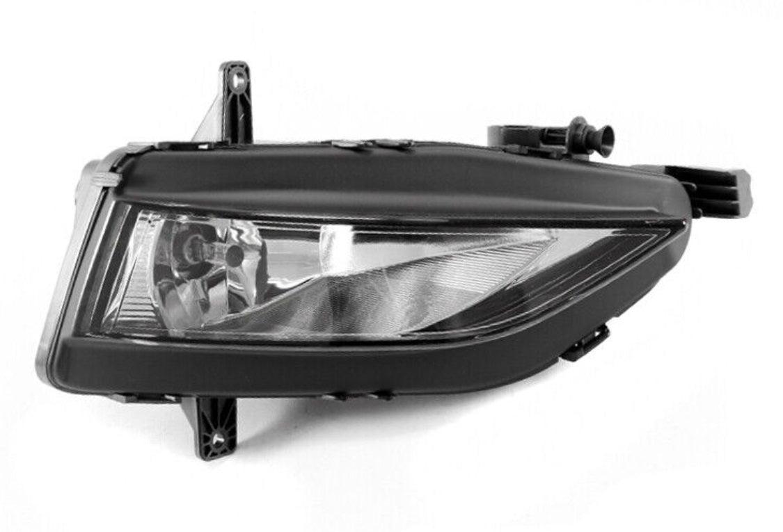2018-2021 Volkswagen Golf Hatchback Fog Lamp Cover Front Passenger Side Textured Black , VW1039155. Side view of the replacement part.