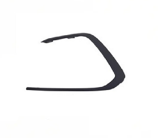 2022-2023 Volkswagen GTI Bumper Molding Front Driver Side Textured Black , VW1046118. Side view of the replacement part.