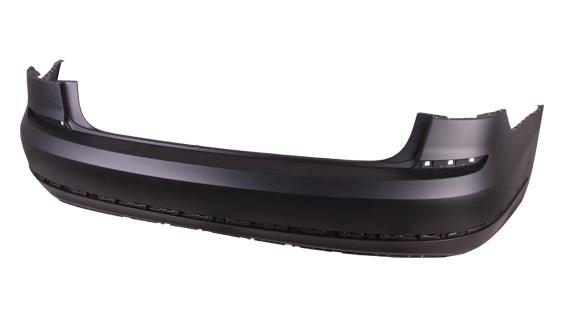 2016-2019 Volkswagen Passat Rear Bumper Primed Without Sensor , VW1100209. Angle view for visual reference.