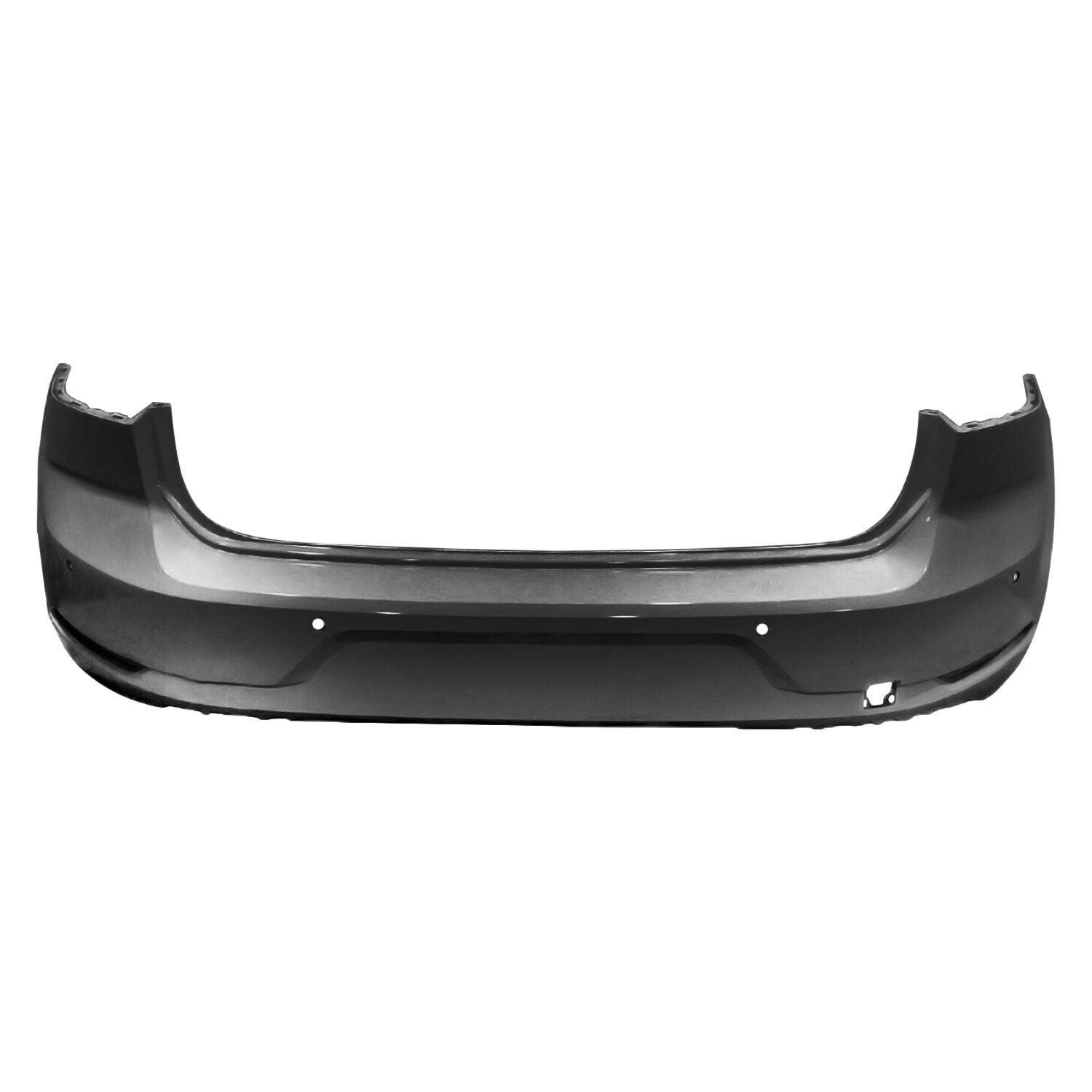 2018-2021 Volkswagen GTI Rear Bumper Primed With Sensors , VW1100219. Designed for OEM alignment.