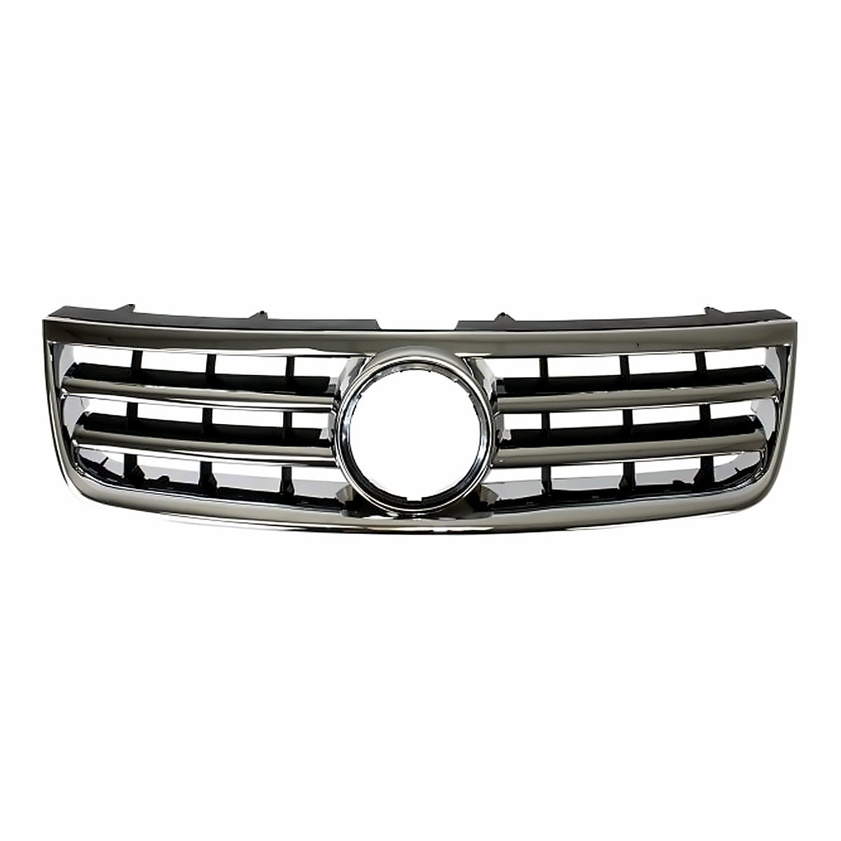 2004-2007 Volkswagen Touareg Front Grille Satin Black, vw1200143. Front view.