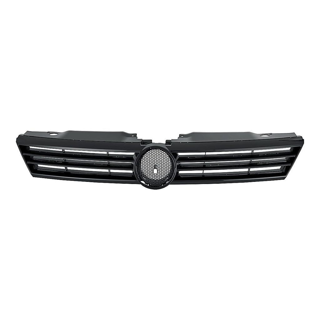 2011-2014 Volkswagen Jetta Grille Black, vw1200151. Front view.