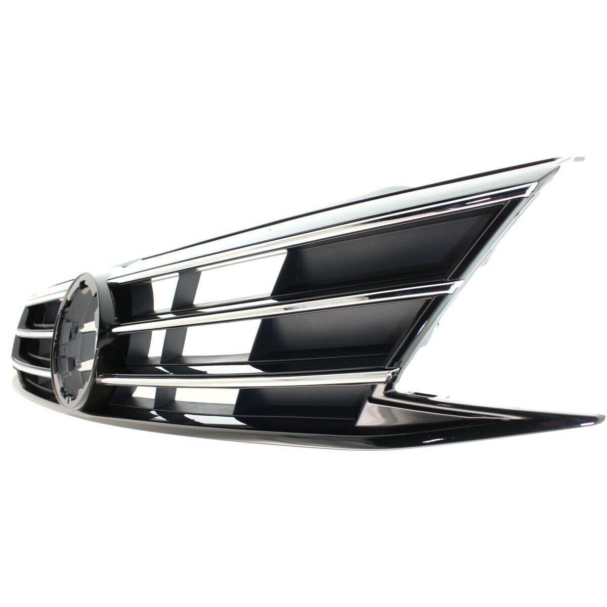 2015-2018 Volkswagen Jetta Grille Black With Chrome Moulding , VW1200168. Direct fit for easy installation.