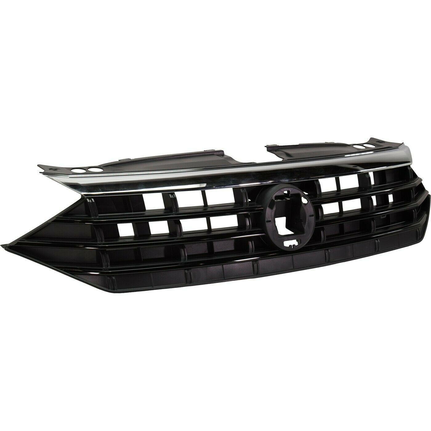 2019-2021 Volkswagen Jetta Grille Chrome Upper Moulding/Black Lower Moulding , VW1200175. Factory-style replacement part.