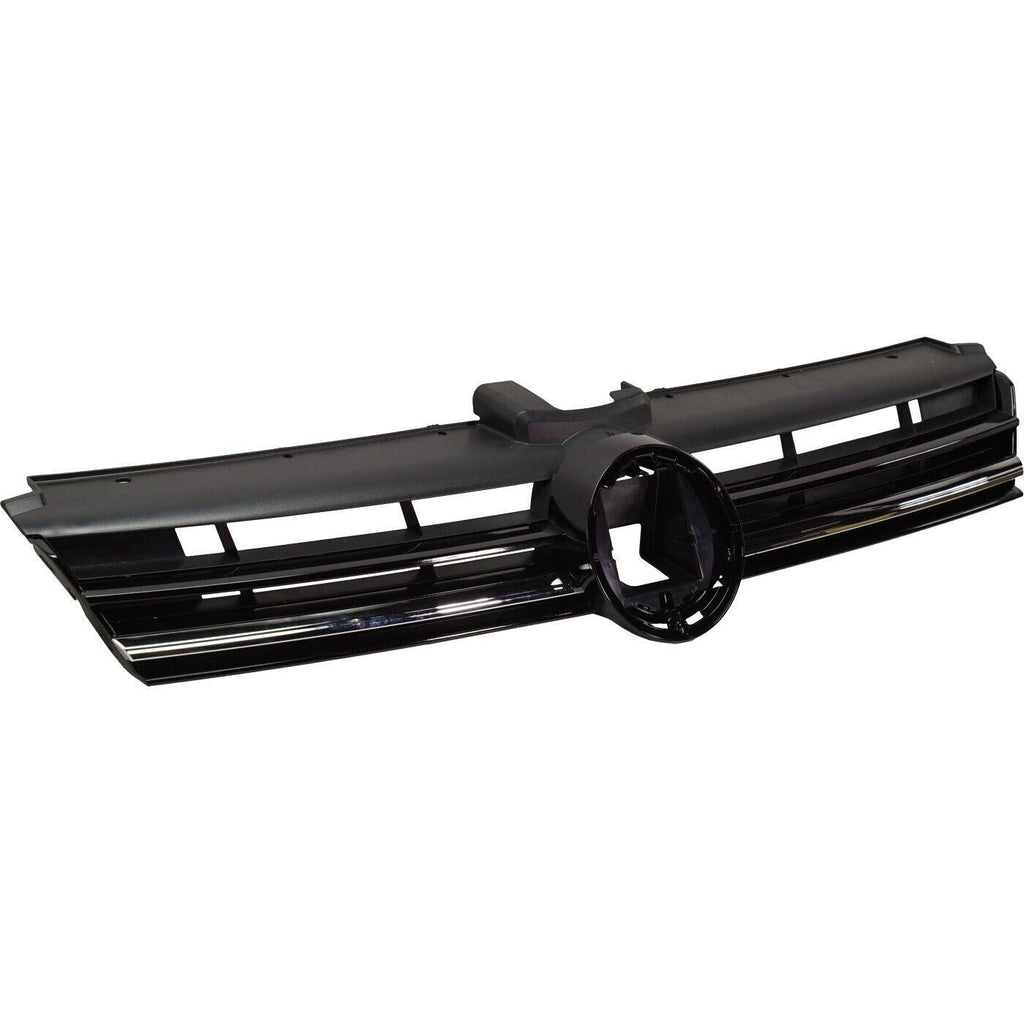 2018-2021 Volkswagen Golf Hatchback Grille Primed Black With Chrome Moulding , VW1200176. Durable and impact-resistant.