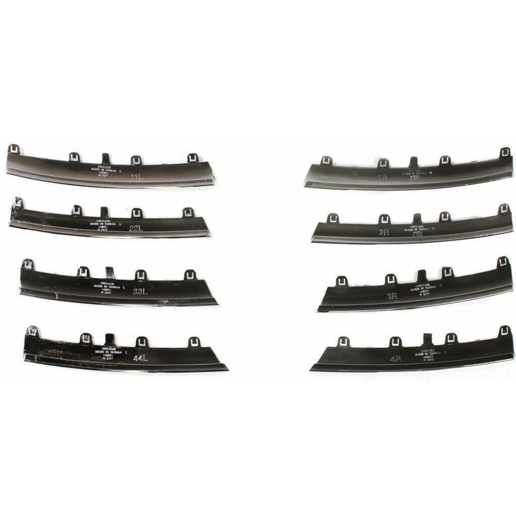 2009 Volkswagen Jetta Wagon Grille Moulding Kit Chrome (8Pc/Set) , VW1211100. Direct fit for easy installation.