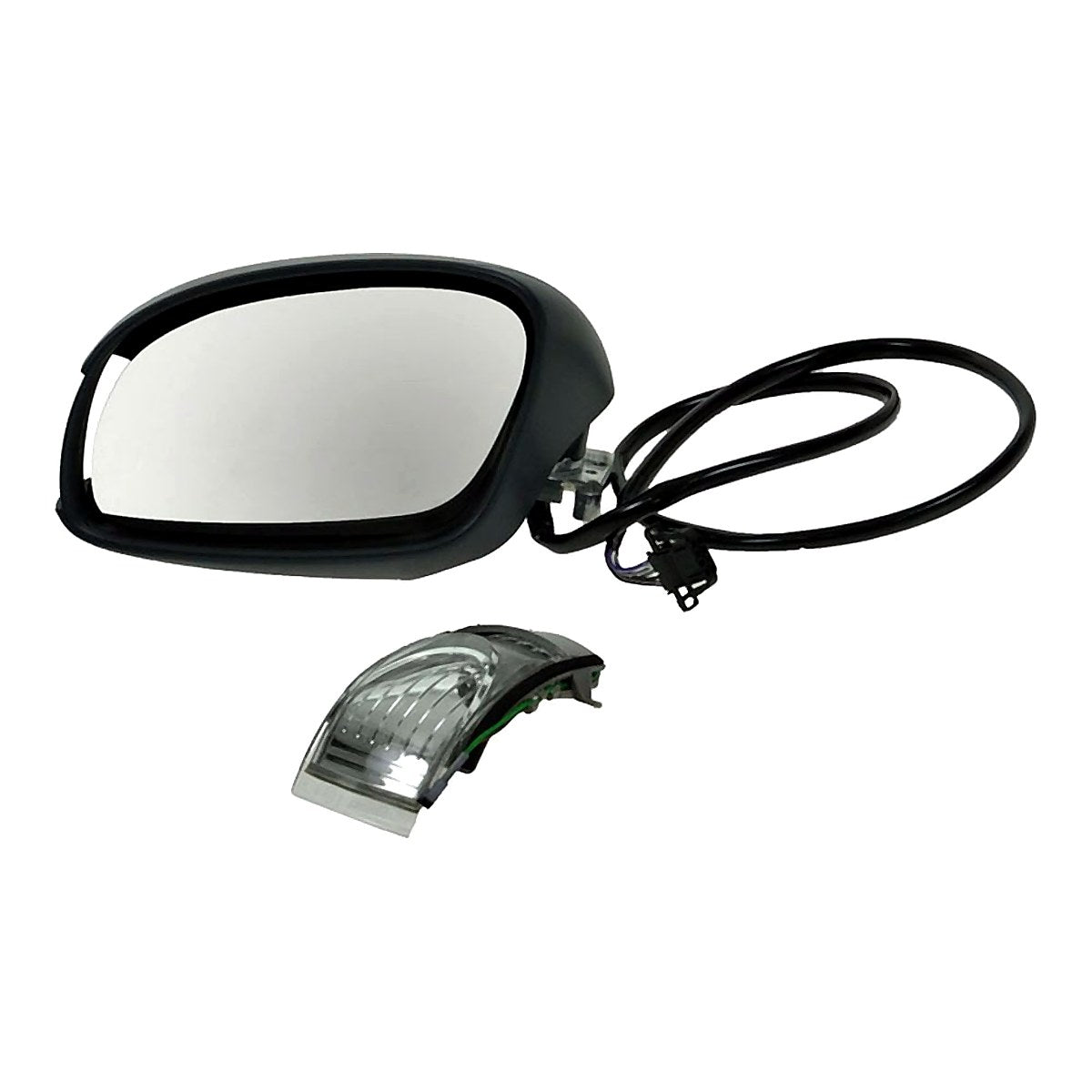 2003-2009 Volkswagen Beetle Rear Driver Side Door Mirror, vw1320133. Front view.