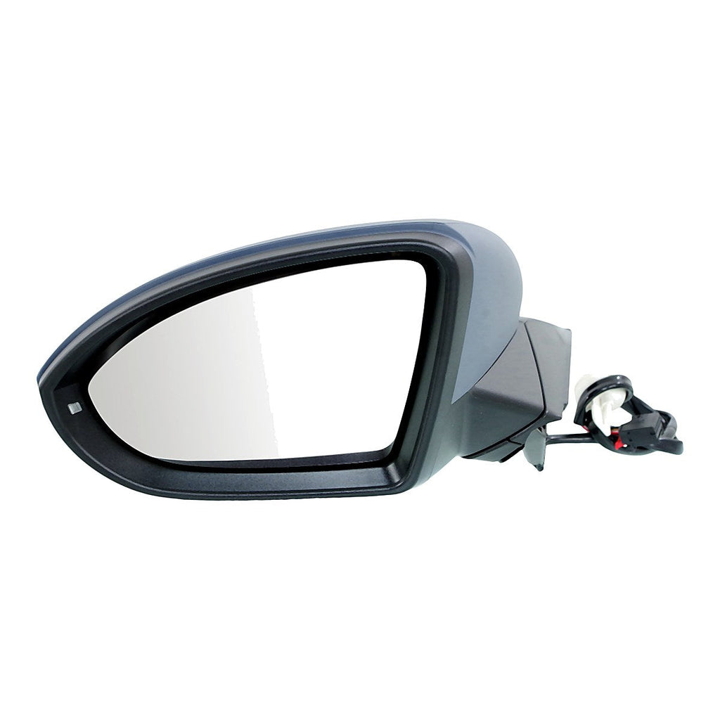 2015-2018 Volkswagen Golf Hatchback Rear Driver Side Door Mirror, vw1320154. Front view.