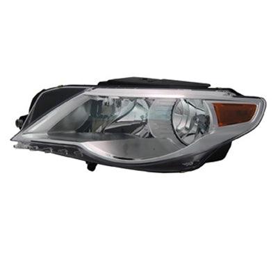 2009-2012 Volkswagen CC Head Lamp Driver Side Halogen , VW2502139. OEM-style replacement.