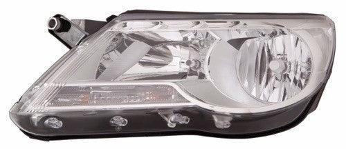 2009-2011 Volkswagen Tiguan Head Lamp Driver Side Halogen , VW2502143. OEM-style replacement.