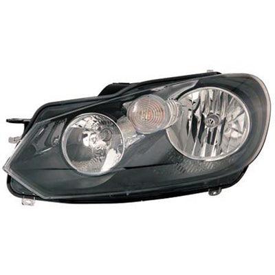 2010-2014 Volkswagen GTI Head Lamp Driver Side Halogen Hella Type , VW2502144. Installed view for reference.