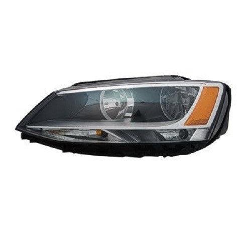 2011-2016 Volkswagen Jetta Head Lamp Driver Side Halogen , VW2502146. Installed view for reference.
