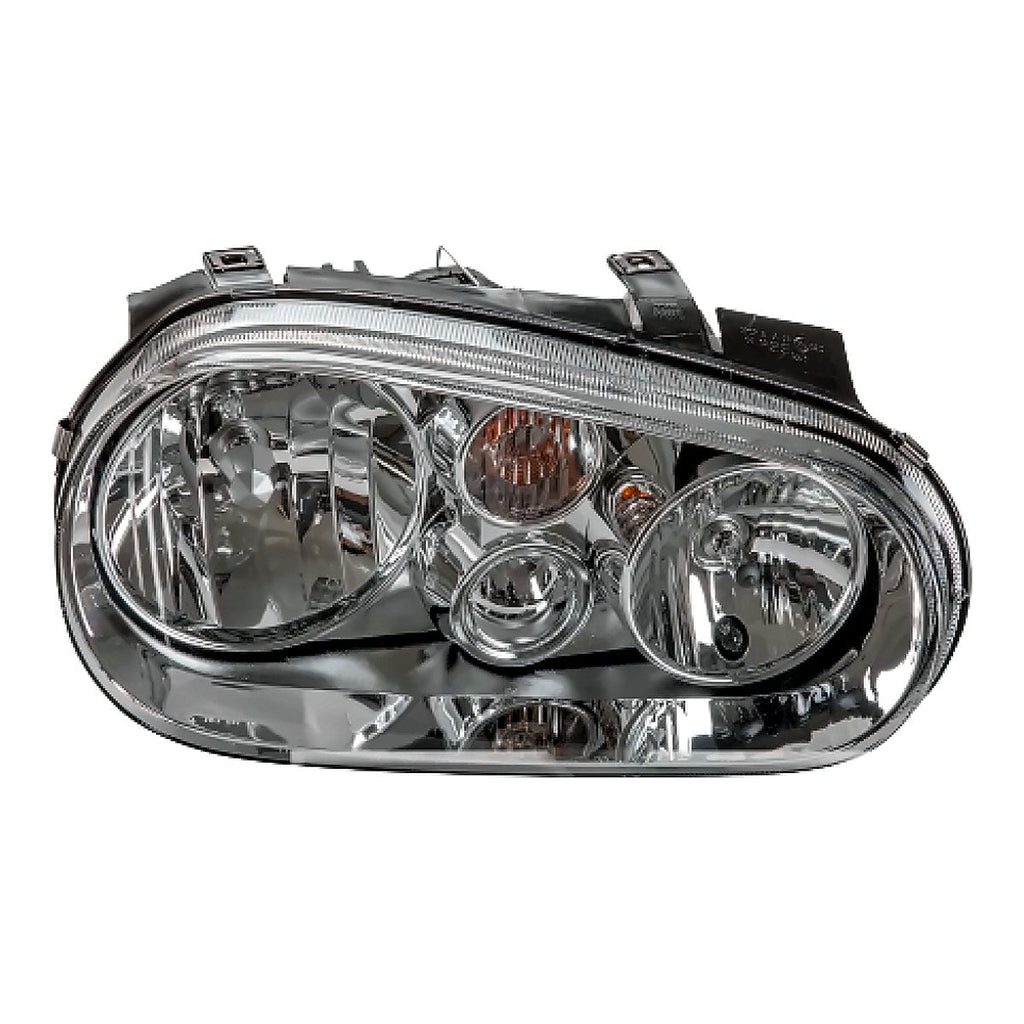 1999-2002 Volkswagen Golf Passenger Side Head Lamp, vw2503113. Front view.