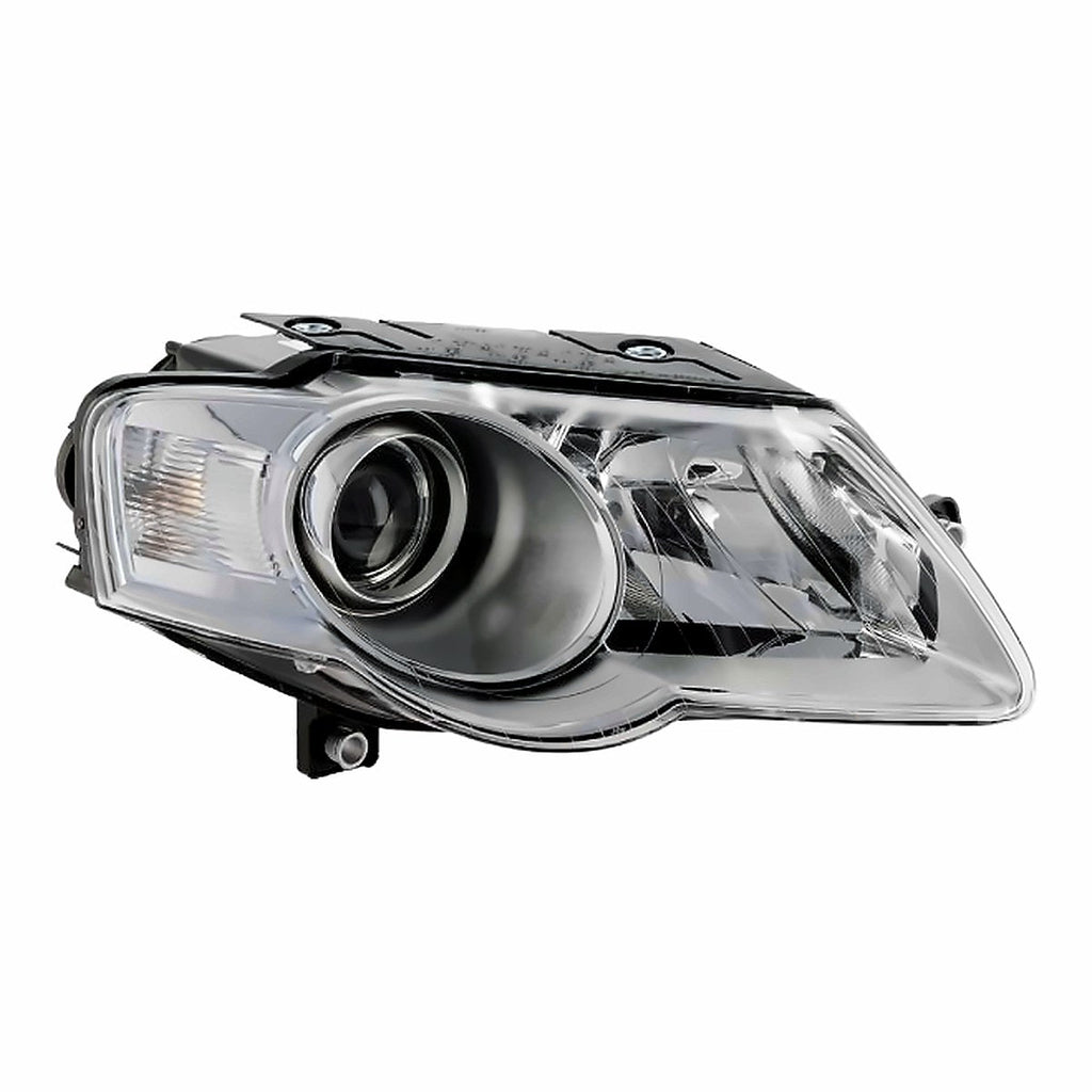 2006-2010 Volkswagen Passat Passenger Side Head Lamp, vw2503130. Front view.