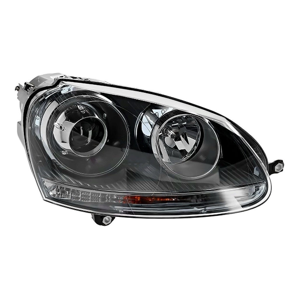 2005-2010 Volkswagen Jetta Passenger Side Head Lamp, vw2503133. Front view.