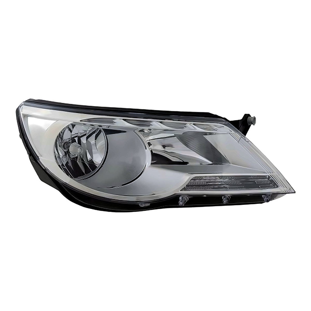 2009-2011 Volkswagen Tiguan Passenger Side Head Lamp, vw2503143. Front view.